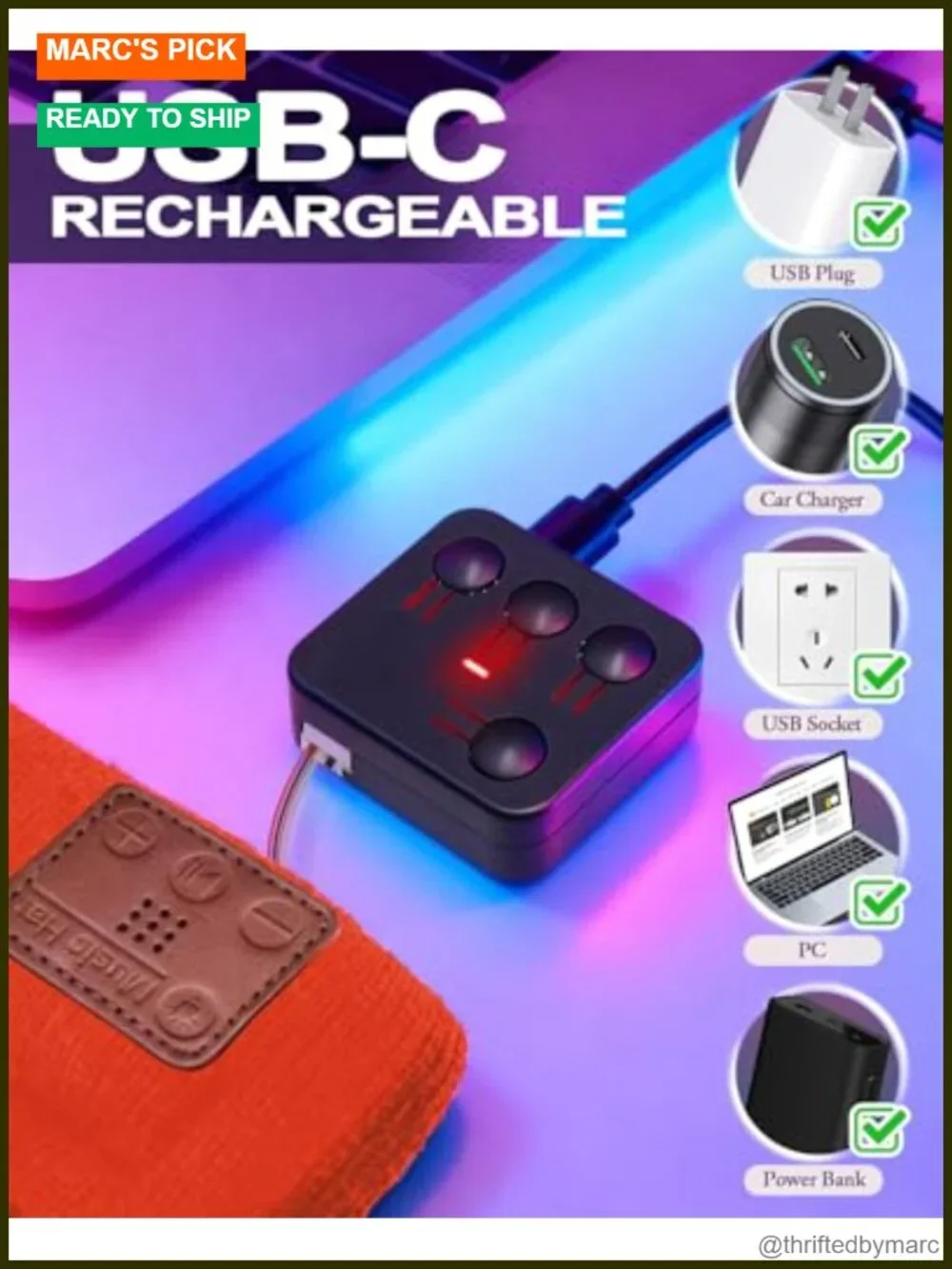 Bluetooth Beanie Hat with Rechargeable RGB LED Lights, Gift for Men Women, USB-C